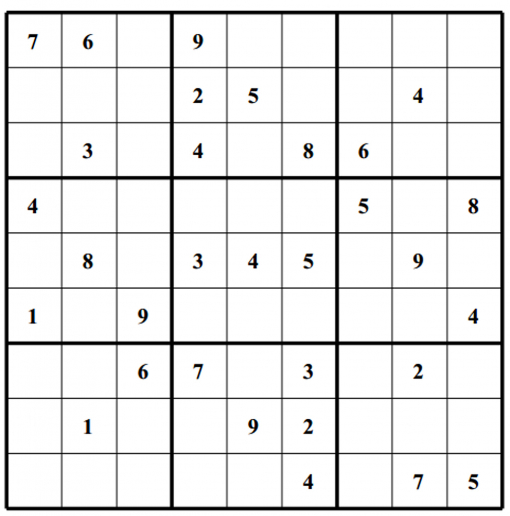 Printable Sudoku Puzzles 1 Per Page Printable Crossword Puzzles