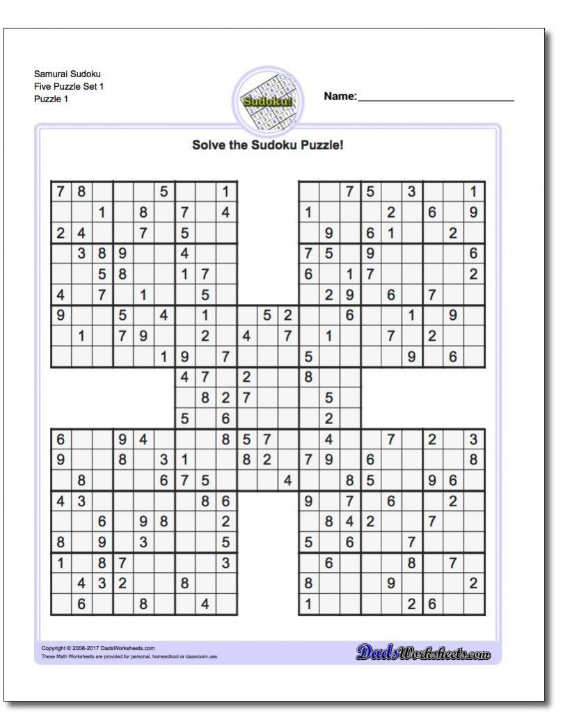 Printable Sudoku Puzzles 1 Per Page Printable Crossword Puzzles