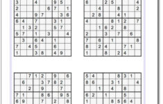 Printable Sudoku Puzzles 4 Per Page Printable Crossword Puzzles