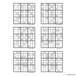 Printable Sudoku Puzzles For Free 6 Per Page Sudoku Printable