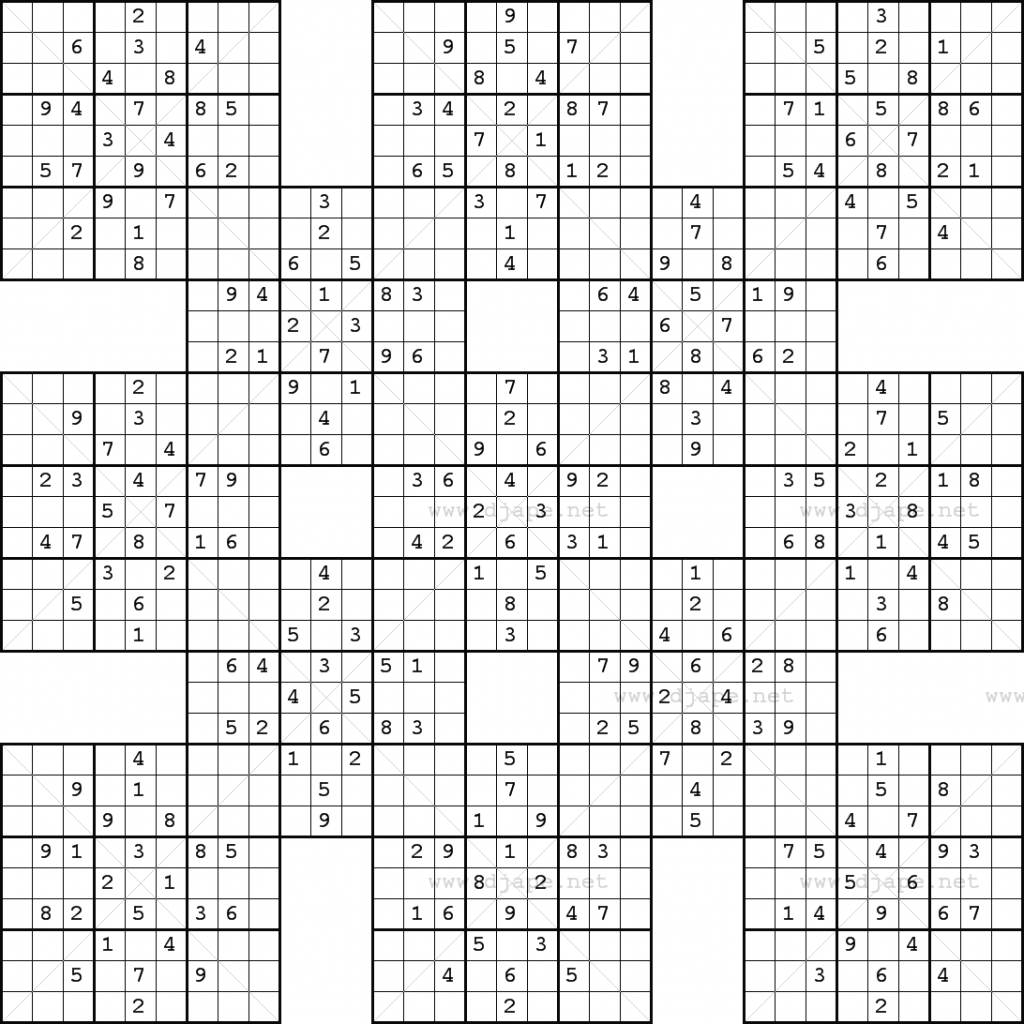 Printable Sudoku Samurai Give These Puzzles A Try And You 39 ll Be 