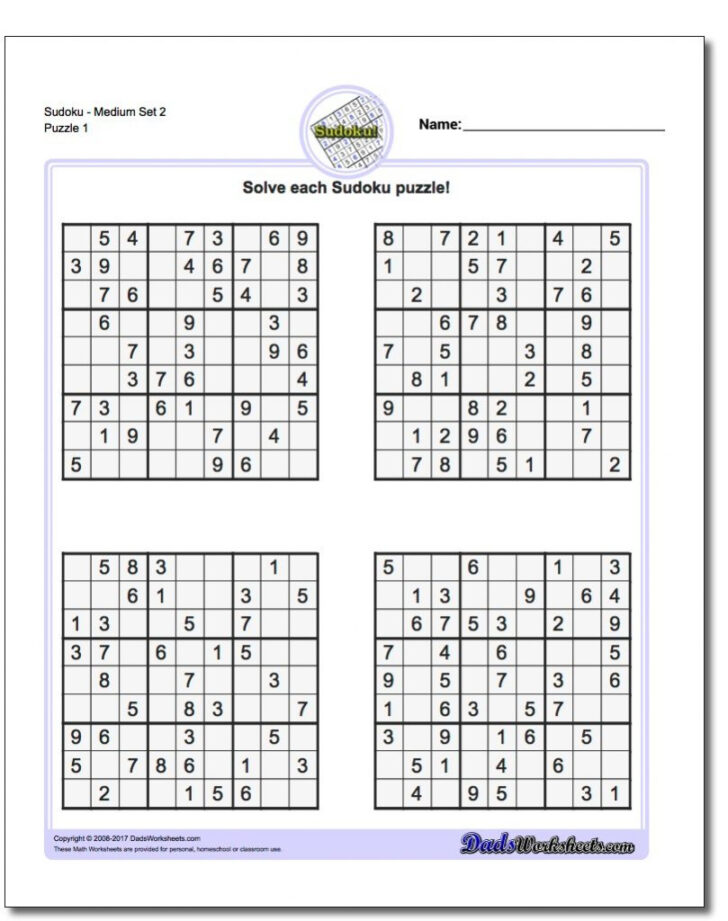 Printable Teacher Corner Sudoku