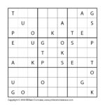 Printable Word Sudoku Puzzles Free Sudoku Easy Printable 2X2