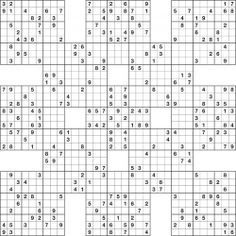 Samurai Sudoku 13 grid Sudoku Sudoku Puzzles Sudoku Printable