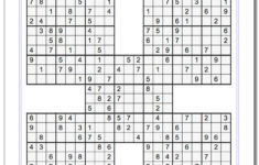 Samurai Sudoku Five Puzzle Set 1 Sudoku Worksheet Sudoku Puzzles