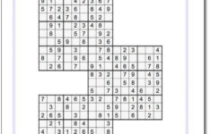 Samurai Sudoku Triples Math Worksheets Sudoku Puzzles Math 6