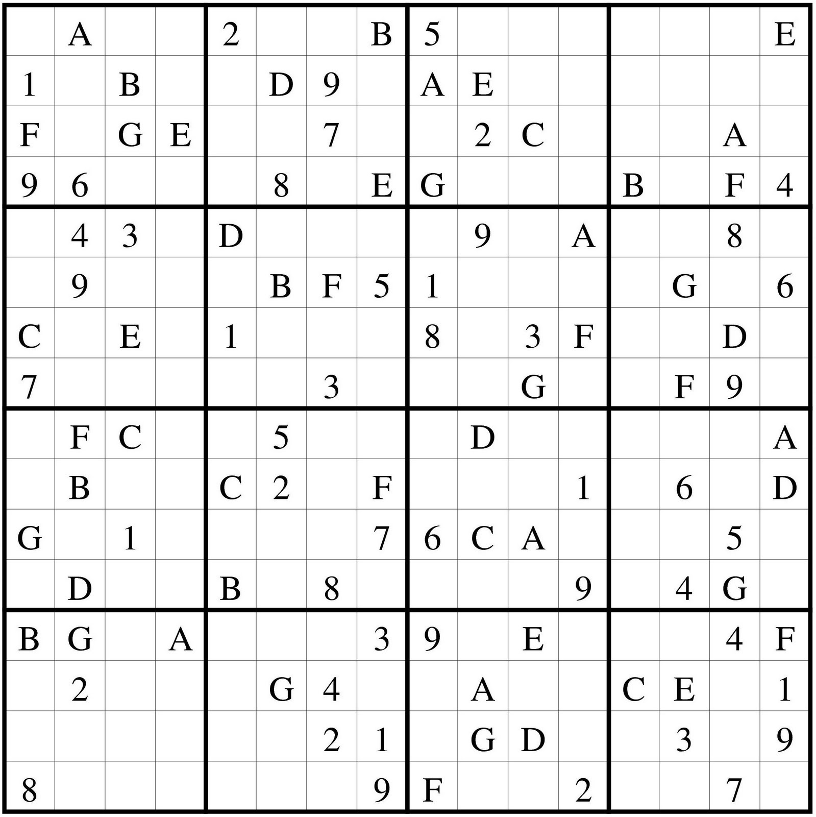 Sudoku 16 X 16 Para Imprimir Free 16 X 16 Grid Sudoku EBook Make 