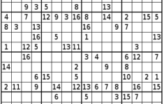 Sudoku 16 X 16 Para Imprimir Free Printable Hexadecimal Sudoku