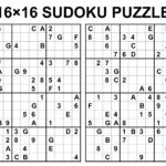 Sudoku 16 X 16 Para Imprimir Sudoku Puzzles Easy 13 16 Number