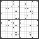 Sudoku 16X16 Numbers Only Easy Printable Sudoku April 2013 There