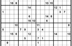 Sudoku 16X16 Numbers Only Easy Printable Sudoku April 2013 There