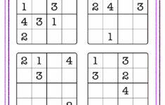 Sudoku 4x4 Interactive Worksheet