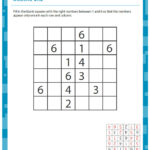Sudoku 6x6 View Free Critical Thinking Worksheet For 3rd Grade