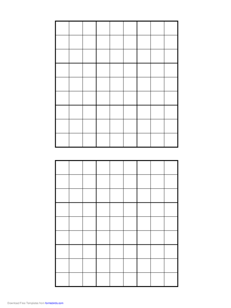 Sudoku Blank Grids Printable Free Sudoku Printable