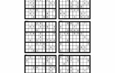 Sudoku Blank Printable Grids 4 Per Page Sudoku Printable