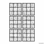 Sudoku Blank Printable Grids 4 Per Page Sudoku Printable