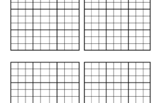 Sudoku Blank Printable Grids 4 Per Page Sudoku Printable