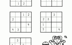 Sudoku Easy Printable 2X2 Halloween Worksheets Games Activities