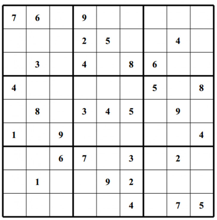 Printable 2*2 Sudoku