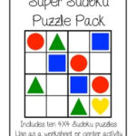 Sudoku Elementary Worksheets And Center 4X4 Puzzles With Shapes