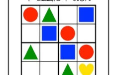 Sudoku Elementary Worksheets And Center 4X4 Puzzles With Shapes