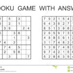 Sudoku Game With Answer Stock Vector Illustration Of Childlike 85647083