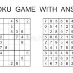Sudoku Game With Answer Stock Vector Illustration Of Logic 85647095