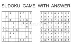 Sudoku Game With Answer Stock Vector Illustration Of Logic 85647095