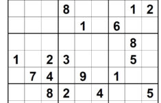 Sudoku Hard Puzzle No 1 With Solution Sudoku Hard Puzzles