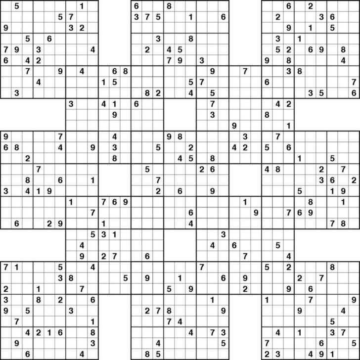 5 Grid Sudoku Printable