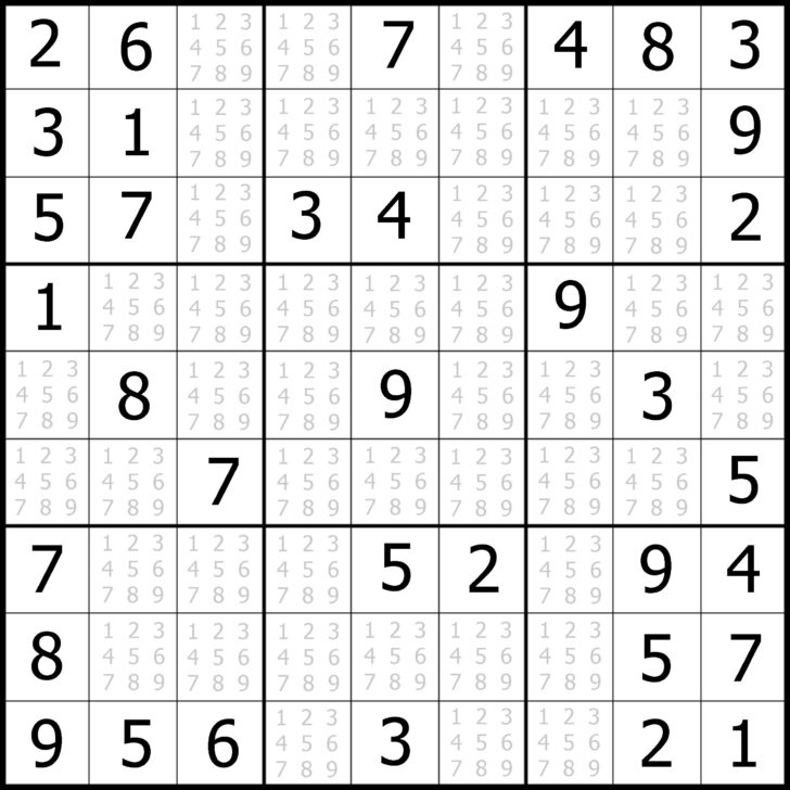 Printable Sudoku Puzzles Free
