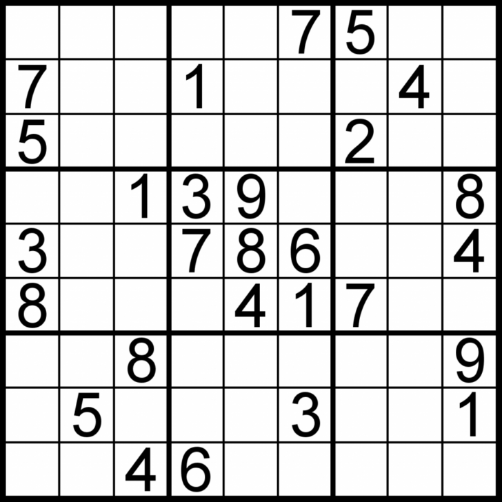 Daily Printable Sudoku Puzzles Large Print