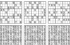 Sudoku Puzzle Game Answers Vector Illustration Stock Vector