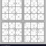 Sudoku Puzzles Royalty Free Vector Image Vectorstock Printable