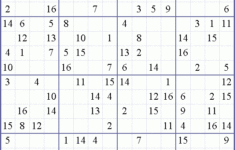 Sudoku Weekly Free Online Printable Sudoku Games 16x16 Crazy Puzzle