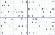 Sudoku Weekly Free Online Printable Sudoku Games 16x16 Crazy Puzzle