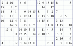 Sudoku Weekly Free Online Printable Sudoku Games 16x16 Easy Puzzle