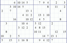 Sudoku Weekly Free Online Printable Sudoku Games 16x16 Hard Puzzle