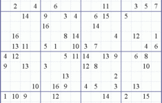 Sudoku Weekly Print This Puzzle 16x16 Hard Puzzle