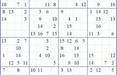 Sudoku Weekly Print This Puzzle 16x16 Hard Puzzle