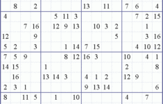 Sudoku Weekly Print This Puzzle 16x16 Hard Puzzle
