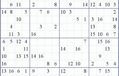 Sudoku Weekly Print This Puzzle 16x16 Hard Puzzle