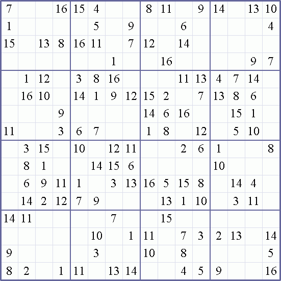 Printable Weekly Sudoku 16