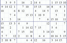 Sudoku Weekly Print This Puzzle 16x16 Medium Puzzle
