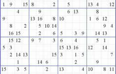 Sudoku Weekly Print This Puzzle 16x16 Medium Puzzle