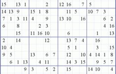 Sudoku Weekly Print This Puzzle 16x16 Medium Puzzle