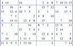 Sudoku Weekly Print This Puzzle 16x16 Medium Puzzle