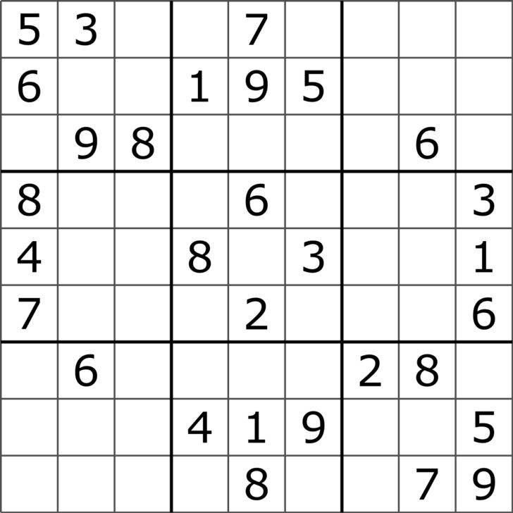Printable Sudoku