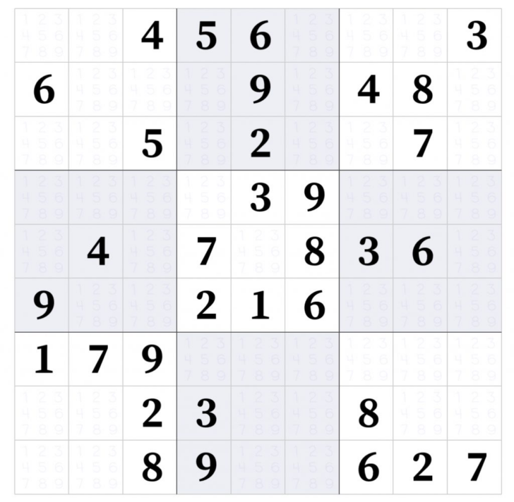 Printable Six Squares Sudokus Puzzle Print Free