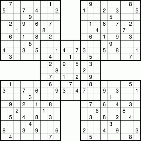 Printable Multi Sudoku Game